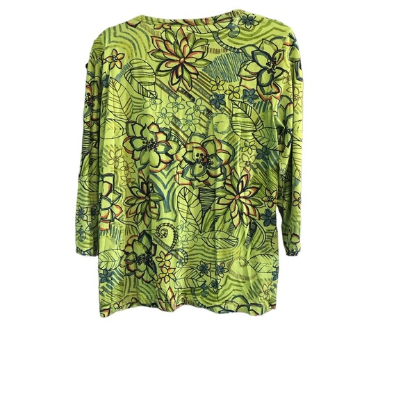 Orvis Women’s Floral 3/4 Length Tee Shirt - Picture 2 of 3